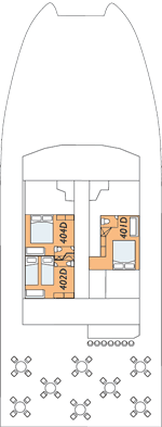 Choose your cabin on Deck A             