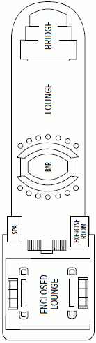 Choose your cabin on Top Deck             